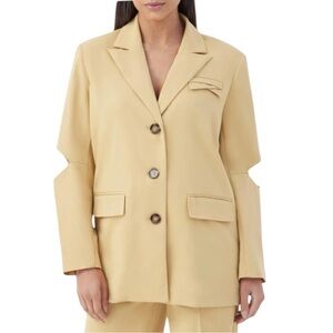 4TH & RECKLESS Skylar Cutout Blazer In Yellow